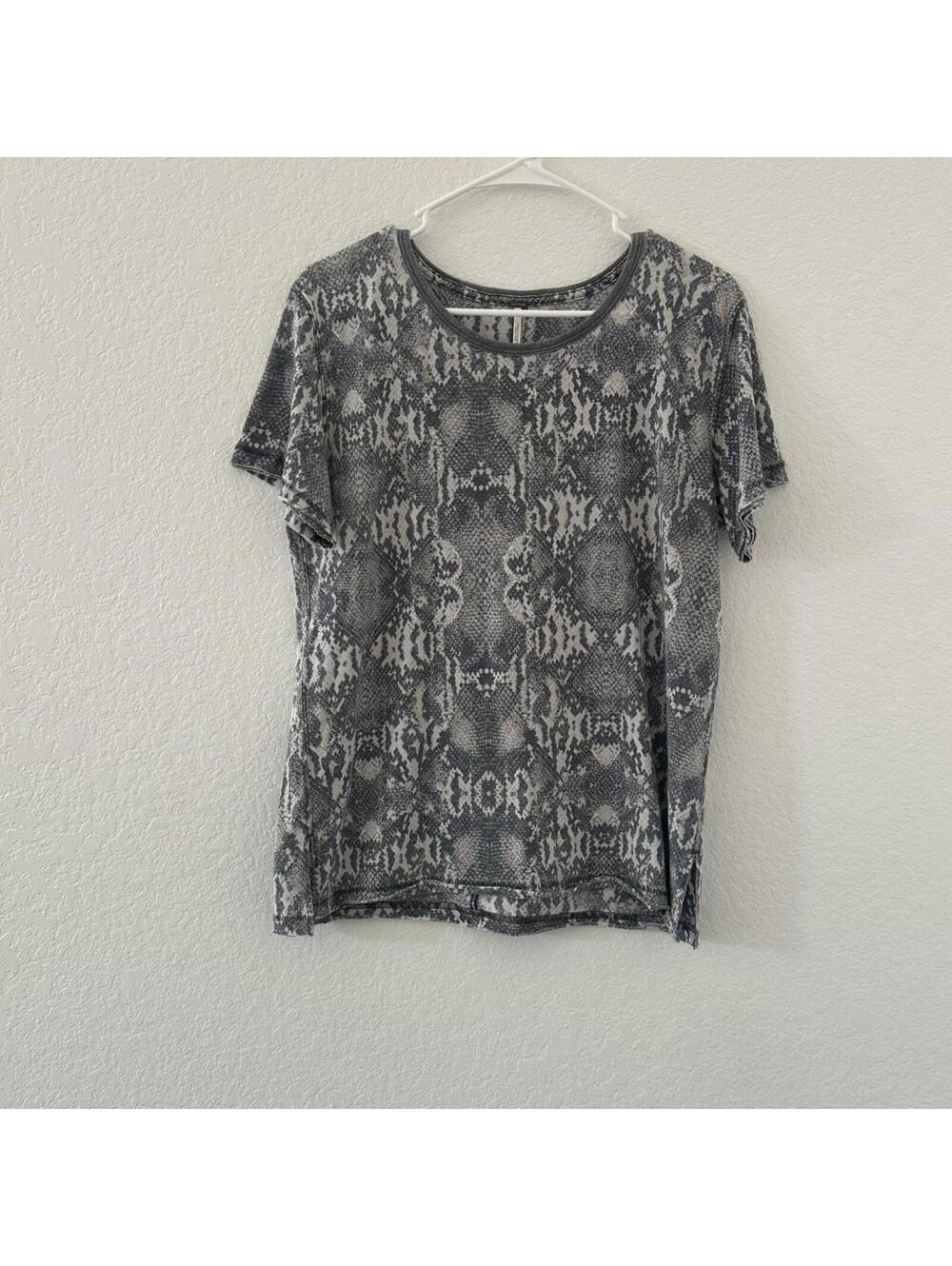 Free People Oversized snake print tee